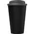 Americano® Eco -kahvimuki kierrätetystä materiaalista, 350 ml, harmaa, musta lisäkuva 2