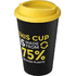 Americano® Eco -kahvimuki kierrätetystä materiaalista, 350 ml, keltainen, musta lisäkuva 1