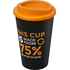 Americano® Eco -kahvimuki kierrätetystä materiaalista, 350 ml, musta, oranssi lisäkuva 1