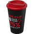 Americano® Eco -kahvimuki kierrätetystä materiaalista, 350 ml, musta, punainen lisäkuva 1
