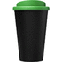 Americano® Eco -kahvimuki kierrätetystä materiaalista, 350 ml, musta, vihreä lisäkuva 2