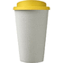 Americano® Eco -kahvimuki kierrätetystä materiaalista, 350 ml, valkoinen, keltainen lisäkuva 2