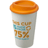 Americano® Eco -kahvimuki kierrätetystä materiaalista, 350 ml, valkoinen, oranssi lisäkuva 1