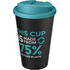 Americano® Eco -kahvimuki kierrätetystä materiaalista, läikyttämätön, 350 ml, aqua-blue, musta lisäkuva 1