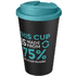 Americano® Eco -kahvimuki kierrätetystä materiaalista, läikyttämätön, 350 ml, aqua-blue, musta lisäkuva 2