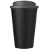 Americano® Eco -kahvimuki kierrätetystä materiaalista, läikyttämätön, 350 ml, harmaa, musta lisäkuva 3