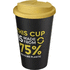 Americano® Eco -kahvimuki kierrätetystä materiaalista, läikyttämätön, 350 ml, keltainen, musta lisäkuva 1