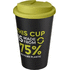 Americano® Eco -kahvimuki kierrätetystä materiaalista, läikyttämätön, 350 ml, musta, kalkinvihreä lisäkuva 1