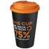 Americano® Eco -kahvimuki kierrätetystä materiaalista, läikyttämätön, 350 ml, musta, oranssi lisäkuva 1