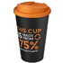 Americano® Eco -kahvimuki kierrätetystä materiaalista, läikyttämätön, 350 ml, musta, oranssi lisäkuva 2