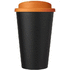 Americano® Eco -kahvimuki kierrätetystä materiaalista, läikyttämätön, 350 ml, musta, oranssi lisäkuva 3