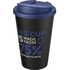 Americano® Eco -kahvimuki kierrätetystä materiaalista, läikyttämätön, 350 ml, sininen, musta lisäkuva 1