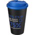 Americano® Eco -kahvimuki kierrätetystä materiaalista, läikyttämätön, 350 ml, sininen, musta lisäkuva 1