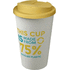 Americano® Eco -kahvimuki kierrätetystä materiaalista, läikyttämätön, 350 ml, valkoinen, keltainen lisäkuva 1