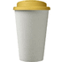 Americano® Eco -kahvimuki kierrätetystä materiaalista, läikyttämätön, 350 ml, valkoinen, keltainen lisäkuva 2