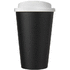 Americano® Eco -kahvimuki kierrätetystä materiaalista, läikyttämätön, 350 ml, valkoinen, musta lisäkuva 3