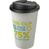 Americano® Eco -kahvimuki kierrätetystä materiaalista, läikyttämätön, 350 ml, valkoinen, musta lisäkuva 1