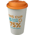 Americano® Eco -kahvimuki kierrätetystä materiaalista, läikyttämätön, 350 ml, valkoinen, oranssi lisäkuva 1