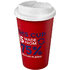 Americano® Eco -kahvimuki kierrätetystä materiaalista, läikyttämätön, 350 ml, valkoinen, punainen lisäkuva 1