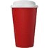 Americano® Eco -kahvimuki kierrätetystä materiaalista, läikyttämätön, 350 ml, valkoinen, punainen lisäkuva 2