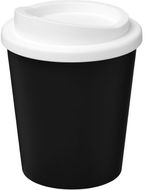 Americano® Espresso 250 ml eristetty muki, valkoinen, musta liikelahja logopainatuksella