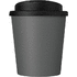 Americano® Espresso 250 ml kahvimuki kierrätetystä materiaalista läikkymiseltä estävällä kannella, harmaa, musta lisäkuva 2