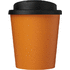 Americano® Espresso 250 ml kahvimuki kierrätetystä materiaalista läikkymiseltä estävällä kannella, oranssi, musta lisäkuva 2