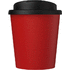 Americano® Espresso 250 ml kahvimuki kierrätetystä materiaalista läikkymiseltä estävällä kannella, punainen, musta lisäkuva 2