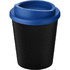 Americano® Espresso Eco 250 ml juomamuki kierrätetystä materiaalista, sininen, musta liikelahja logopainatuksella