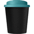 Americano® Espresso Eco 250 ml kahvimuki kierrätetystä materiaalista. Läikkymätön kansi., aqua-blue, musta lisäkuva 2