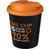 Americano® Espresso Eco 250 ml kahvimuki kierrätetystä materiaalista. Läikkymätön kansi., musta, oranssi lisäkuva 1