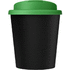 Americano® Espresso Eco 250 ml kahvimuki kierrätetystä materiaalista. Läikkymätön kansi., musta, vihreä lisäkuva 2