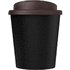 Americano® Espresso Eco 250 ml kahvimuki kierrätetystä materiaalista. Läikkymätön kansi., ruskea, musta lisäkuva 2