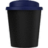 Americano® Espresso Eco 250 ml kahvimuki kierrätetystä materiaalista. Läikkymätön kansi., sininen, musta lisäkuva 2