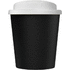 Americano® Espresso Eco 250 ml kahvimuki kierrätetystä materiaalista. Läikkymätön kansi., valkoinen, musta lisäkuva 2