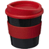 Americano® Primo 250 ml muki oterenkaalla, musta, punainen liikelahja logopainatuksella