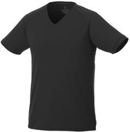 Amery lyhythihainen miesten cool fit t-paita, v-aukko, musta liikelahja logopainatuksella