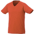 Amery lyhythihainen miesten cool fit t-paita, v-aukko, oranssi liikelahja logopainatuksella