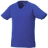 Amery lyhythihainen miesten cool fit t-paita, v-aukko, sininen liikelahja logopainatuksella