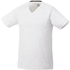 Amery lyhythihainen miesten cool fit t-paita, v-aukko, valkoinen liikelahja logopainatuksella