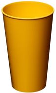 Arena 375 ml muovinen juomamuki, keltainen liikelahja logopainatuksella