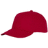 Ares 6 panel cap, punainen liikelahja logopainatuksella