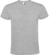 Atomic lyhythihainen unisex-t-paita, harmaa-kanerva liikelahja logopainatuksella