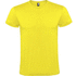 Atomic lyhythihainen unisex-t-paita, keltainen liikelahja logopainatuksella