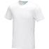 Azurite-T-paita, GOTS-sertifioitu luomupuuvilla, lyhythihainen, miesten, valkoinen liikelahja logopainatuksella