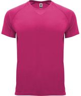 Bahrain lasten lyhythihainen urheilu-t-paita, kirkas-vaaleanpunainen liikelahja logopainatuksella