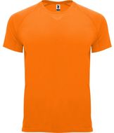 Bahrain lasten lyhythihainen urheilu-t-paita, neon-oranssi liikelahja logopainatuksella