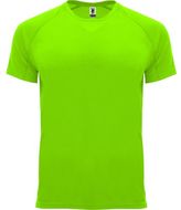 Bahrain lasten lyhythihainen urheilu-t-paita, neon-vihreä liikelahja logopainatuksella