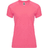 Bahrain naisten lyhythihainen urheilu-t-paita, neon-vaaleanpunainen liikelahja logopainatuksella