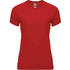 Bahrain naisten lyhythihainen urheilu-t-paita, punainen liikelahja logopainatuksella
